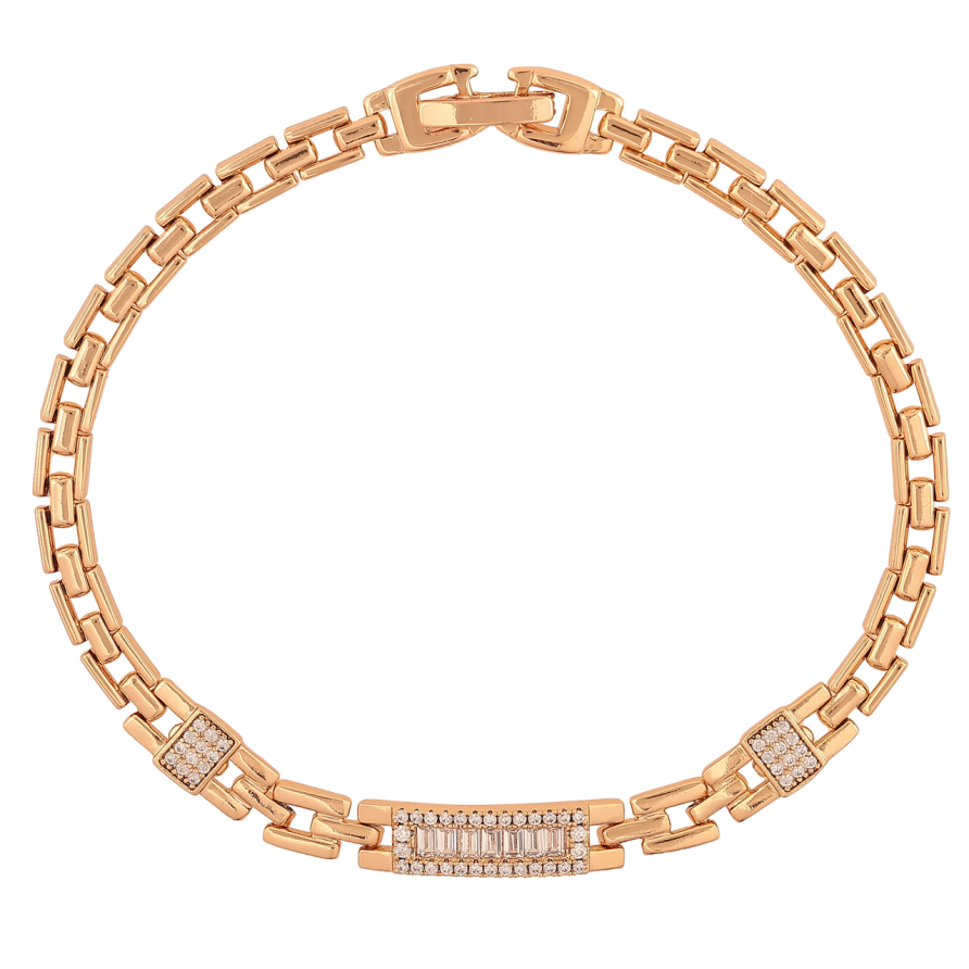 Браслет Xuping Колір Позолота 18K Візерунок з кристалами розмір 19.5см х 4-6мм фото №1