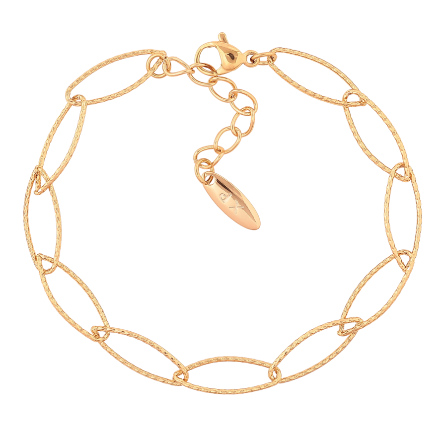 Браслет Xuping Колір Позолота 18K Ланцюжок Фантазійний розмір з дод. ланцюжком 18-21см х 6мм фото №1