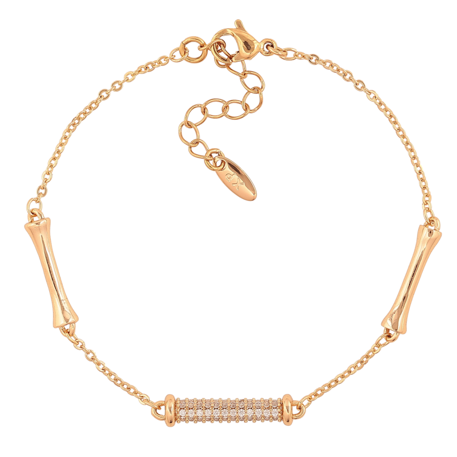 Браслет Xuping Колір Позолота 18K Ланцюжок з вставками розмір з дод. ланцюжком 17-20см х 1.5-4мм фото №1