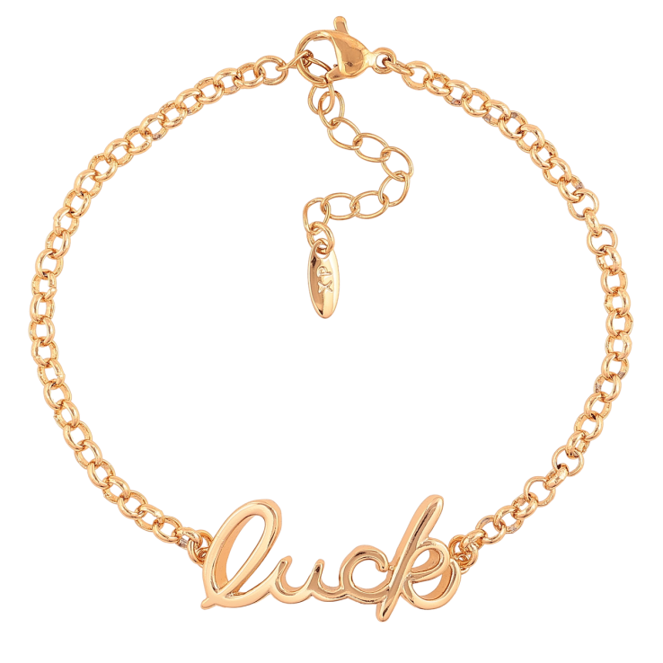 Браслет Xuping Колір Позолота 18K Ланцюжок з написом Luck розмір з дод. ланцюжком 17-21см х 3-12мм фото №16