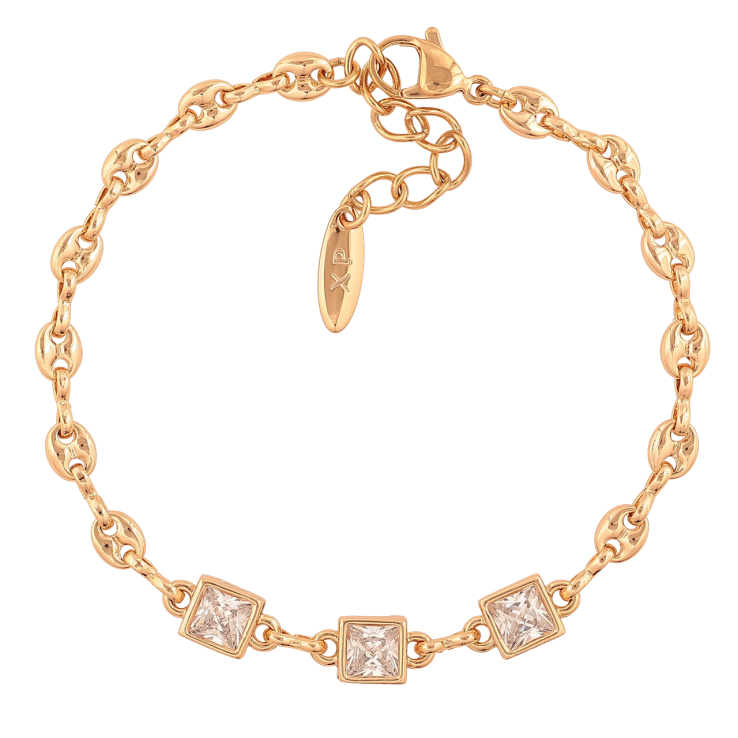 Браслет Xuping Колір Позолота 18K Ланцюжок з кристалами розмір з дод. ланцюжком 18-21см х 6мм фото №19