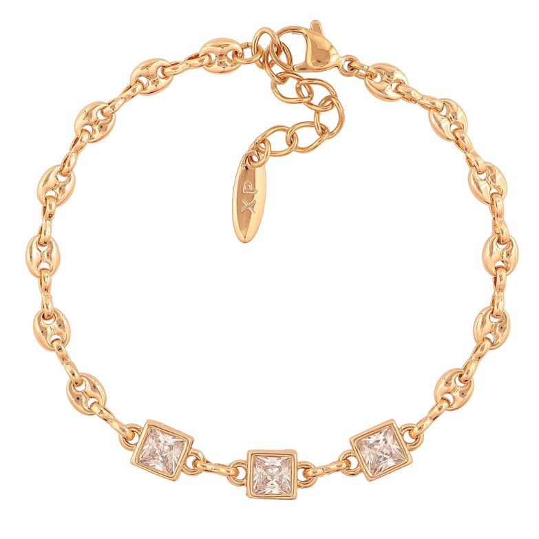 Браслет Xuping Колір Позолота 18K Ланцюжок з кристалами розмір з дод. ланцюжком 18-21см х 6мм фото №10
