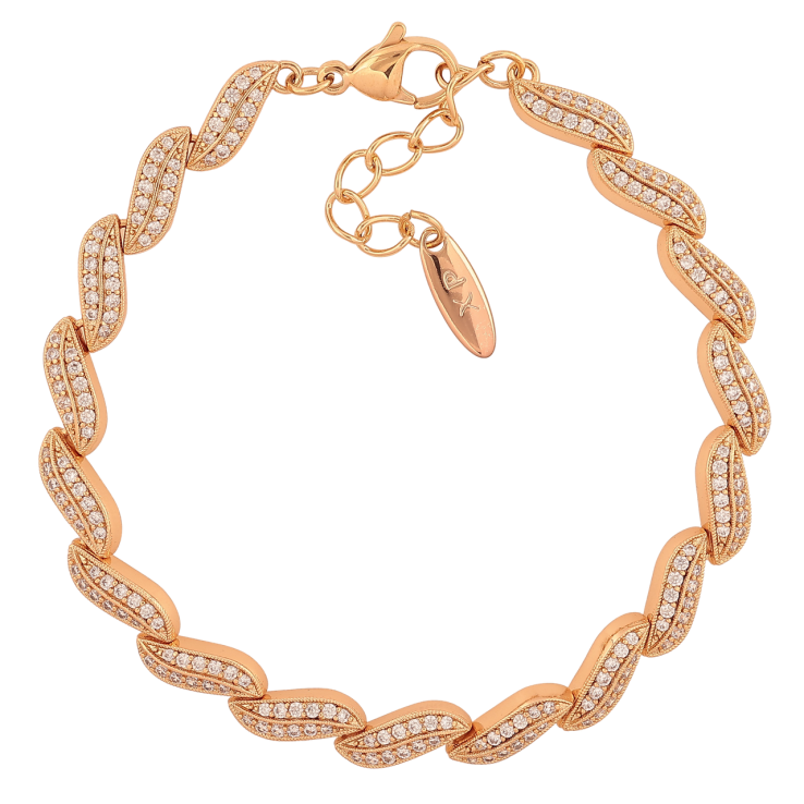 Браслет Xuping Колір Позолота 18K Інкрустація кристалами розмір з дод. ланцюжком 17-20см х 7мм фото №21