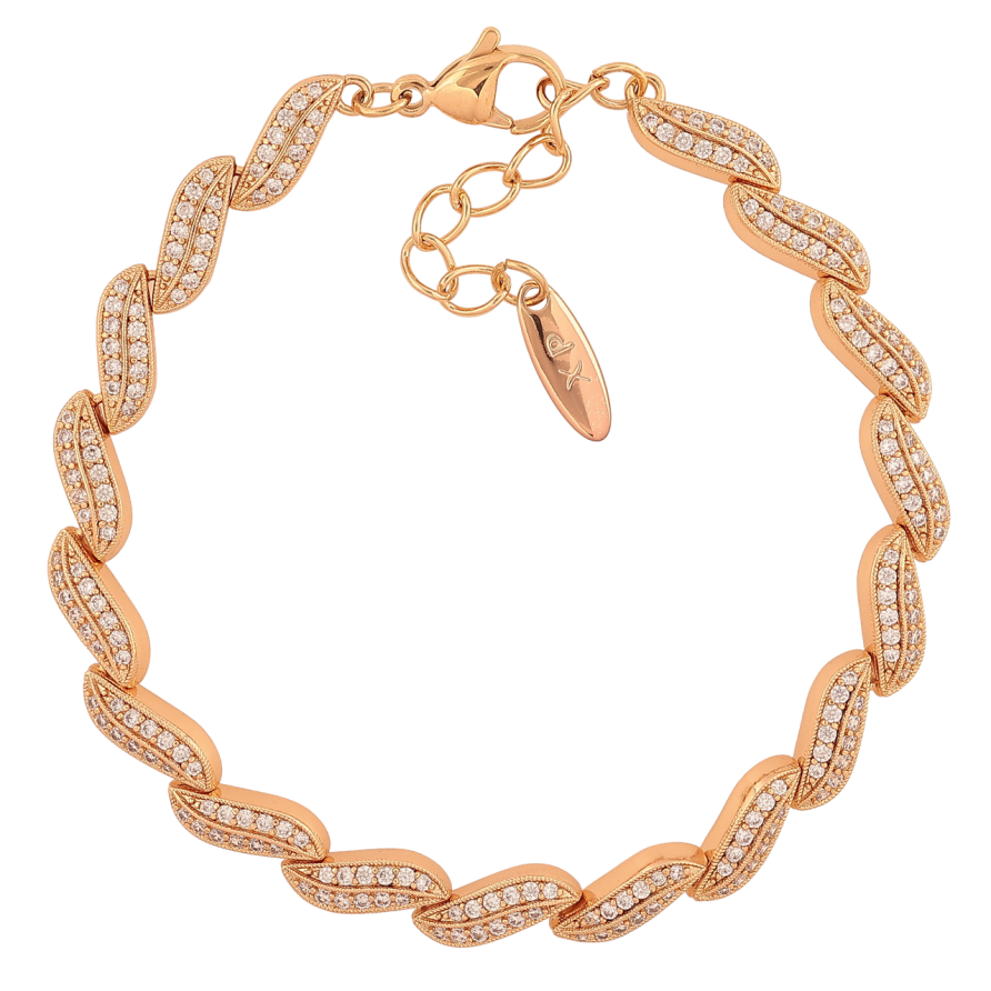 Браслет Xuping Колір Позолота 18K Інкрустація кристалами розмір з дод. ланцюжком 17-20см х 7мм фото №1