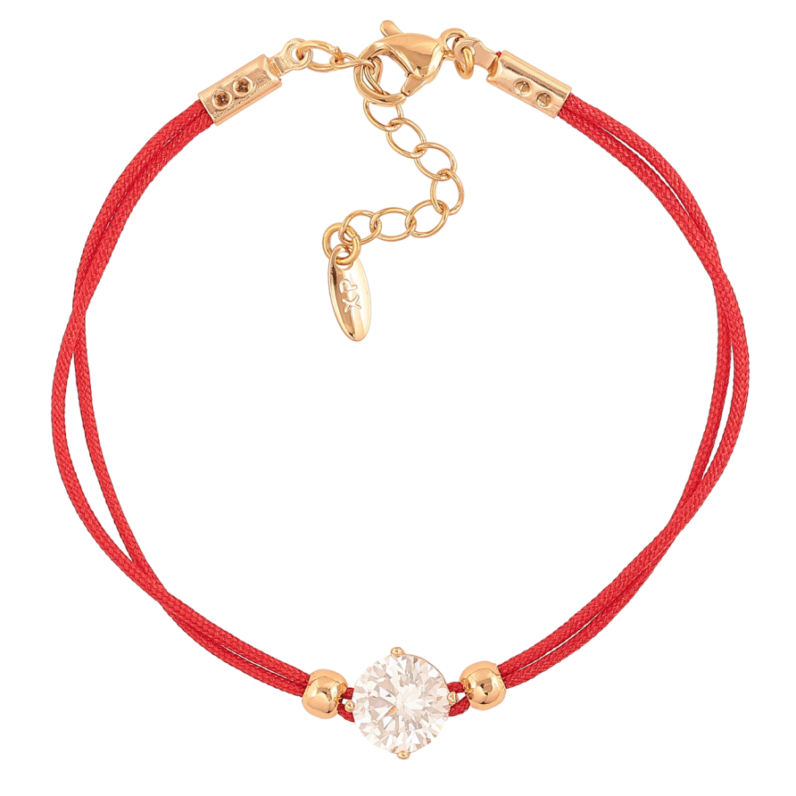 Браслет Xuping Колір Позолота 18K Червоний шнур з кристалом, ø 8мм розмір з дод. ланцюжком 17-20см х 2мм фото №1 Браслет Xuping Колір Позолота 18K Червоний шнур з кристалом, ø 8мм розмір з дод. ланцюжком 17-20см х 2мм фото №1