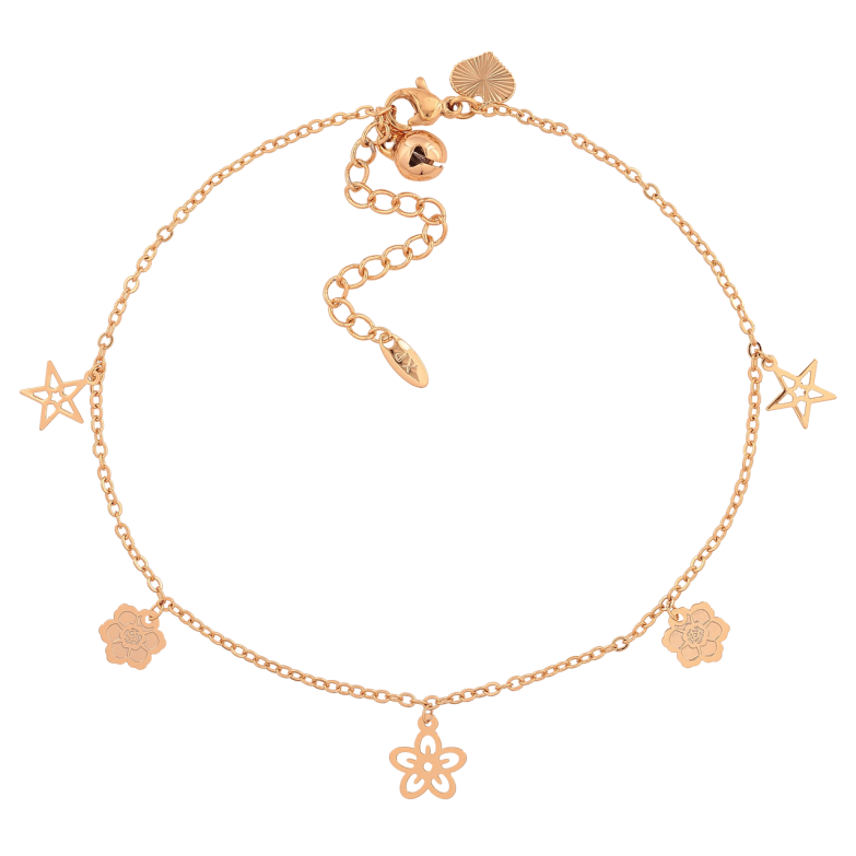 Браслет Xuping Цвет Позолота 18K на ногу Цепочка с подвесками размер 23,5-28 см х 1,5 мм фото №17