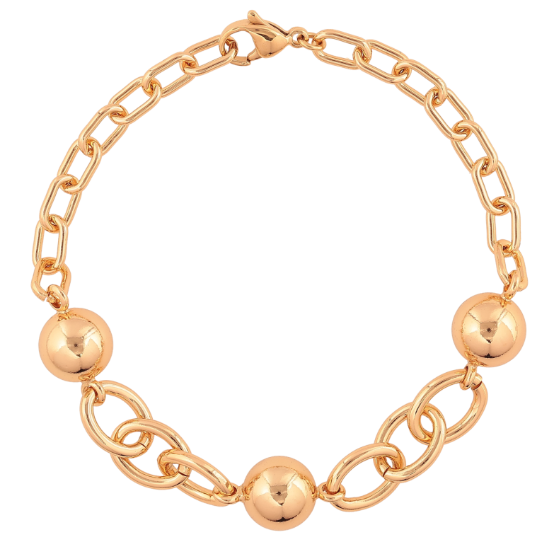 Браслет Xuping Цвет Позолота 18K Цепочка Фантазийная размер 20см х 5-10мм фото №2