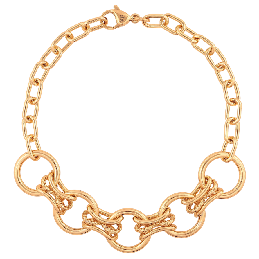 Браслет Xuping Цвет Позолота 18K Цепочка Фантазийная размер 20см х 5-14мм фото №1