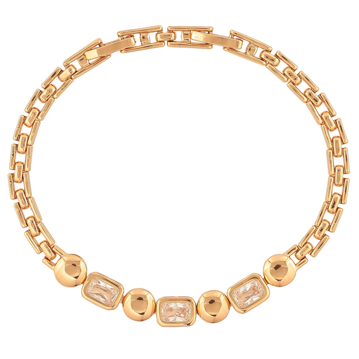 Браслет Xuping Колір Позолота 18K Візерунок з кристалами розмір з додатковим замком 17,19см х 4-6мм фото №8