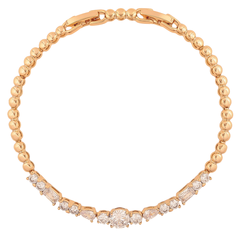 Браслет Xuping Колір Позолота 18K Доріжка кристалів розмір з додатковим замком 17.5,19.5см х 3-6мм фото №4