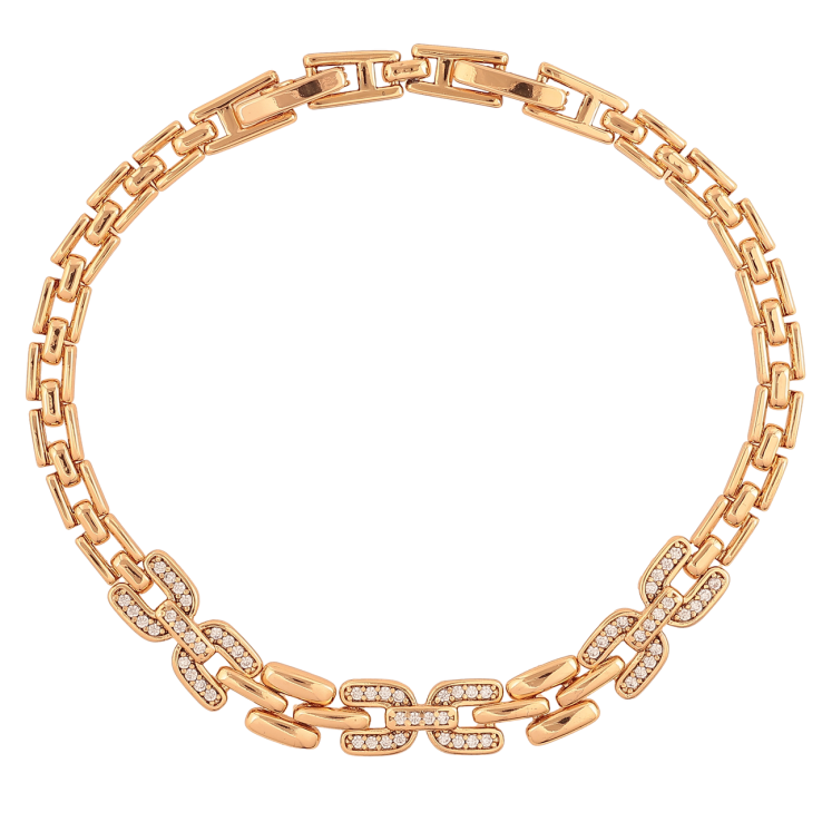 Браслет Xuping Колір Позолота 18K Візерунок з кристалами розмір з додатковим замком 17.5,19.5см х 4-7мм фото №8