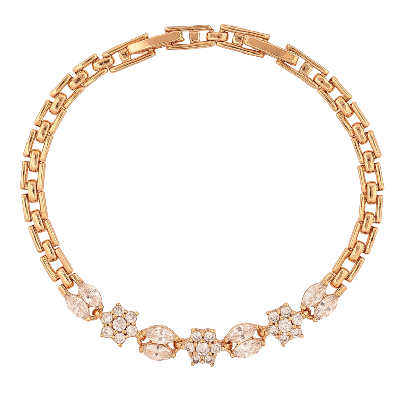 Браслет Xuping Колір Позолота 18K Кристальний візерунок розмір з додатковим замком 17,19см х 4-7мм фото №3