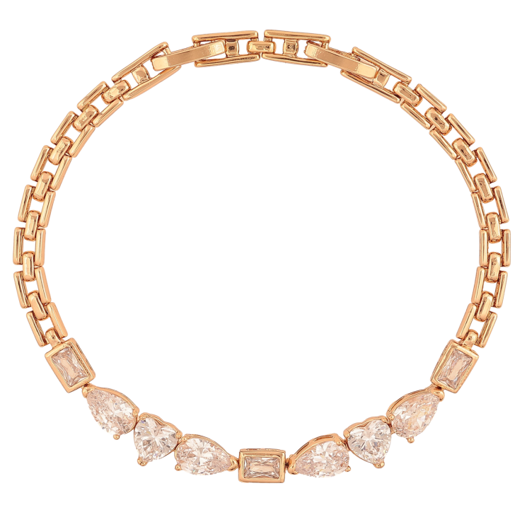 Браслет Xuping Колір Позолота 18K Кристальний візерунок розмір з додатковим замком 17.5,19.5см х 4-7мм фото №25