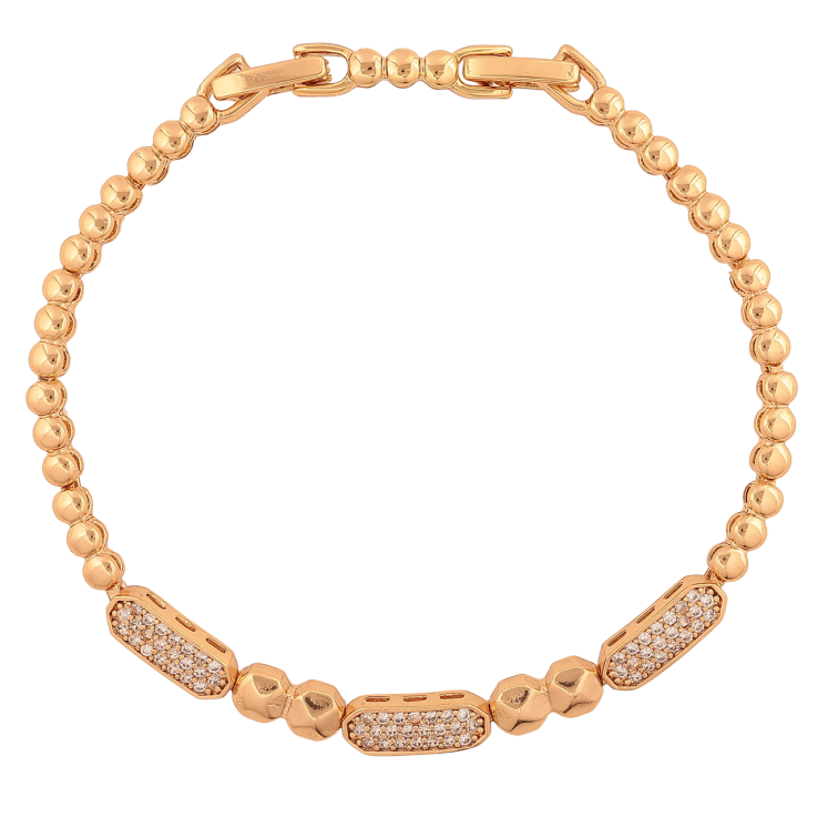 Браслет Xuping Колір Позолота 18K Візерунок з інкрустацією кристалами розмір з додатковим замком 17,19.5см х 3-5мм фото №9