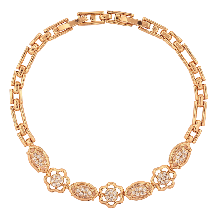 Браслет Xuping Колір Позолота 18K Квітковий візерунок розмір з додатковим замком 17.5,19.5см х 4-9мм фото №18