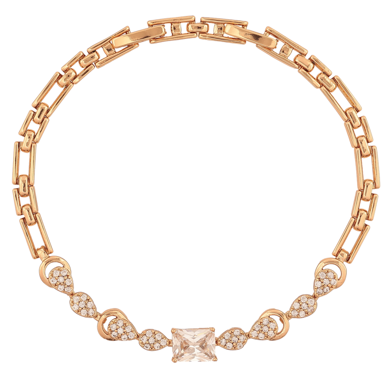 Браслет Xuping Колір Позолота 18K Інкрустація кристалами розмір з додатковим замком 18,20см х 4-6мм фото №4