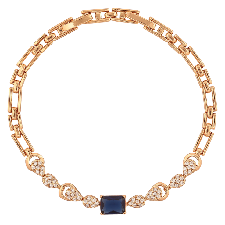 Браслет Xuping Колір Позолота 18K Інкрустація кристалами розмір з додатковим замком 18,20см х 4-6мм фото №4