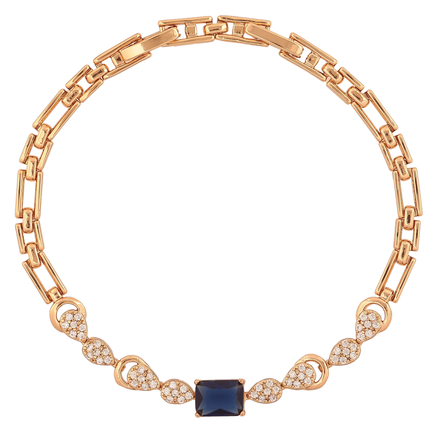 Браслет Xuping Колір Позолота 18K Інкрустація кристалами розмір з додатковим замком 18,20см х 4-6мм фото №1