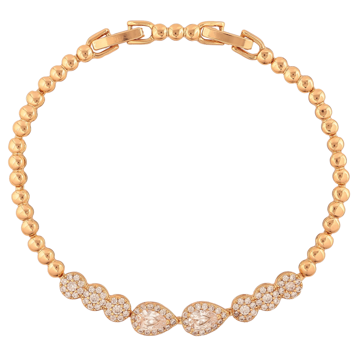 Браслет Xuping Колір Позолота 18K Інкрустація кристалами розмір з додатковим замком 17,19см х 3-6мм фото №6