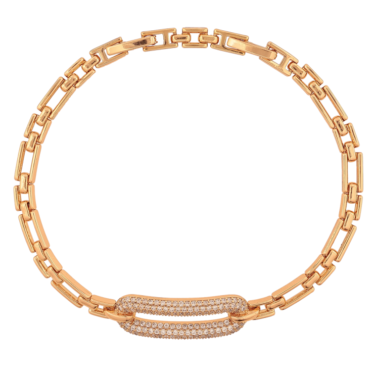 Браслет Xuping Колір Позолота 18K Вставка з інкрустацією кристалами розмір з додатковим замком 18,20см х 4-10мм фото №12