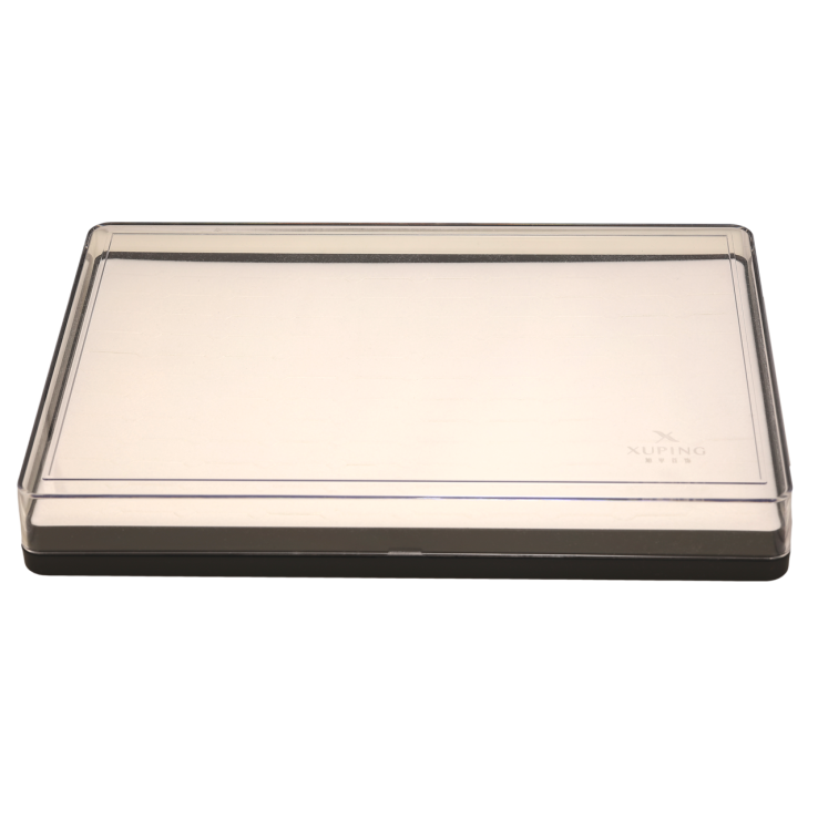 Підставка фірмова з написом Xuping під каблучки Планшет пластиковий з кришкою окремі секції 120шт чорна ДШВ-29.5х20.5х4см фото №18 Підставка фірмова з написом Xuping під каблучки Планшет пластиковий з кришкою окремі секції 120шт чорна ДШВ-29.5х20.5х4см фото №18