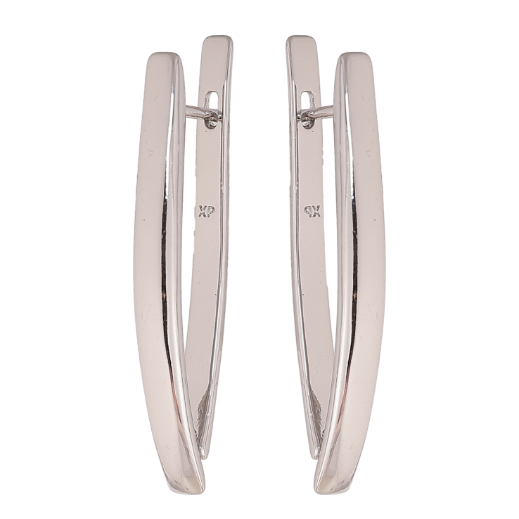 Серьги Xuping цвет Родий английский замок Скобы фото №24