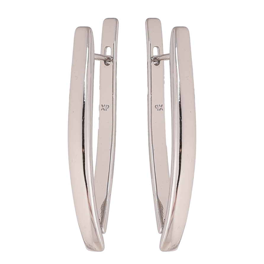 Сережки Xuping колір Родій англійський замок Скоби фото №1