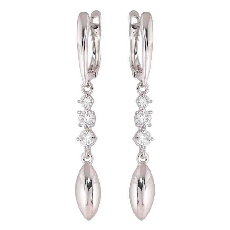 Сережки Xuping колір Родій англійський замок Підвіски з кристалами фото №25