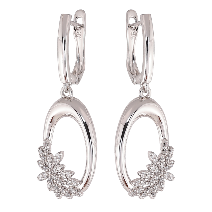 Сережки Xuping колір Родій англійський замок Декоративні підвіски фото №11