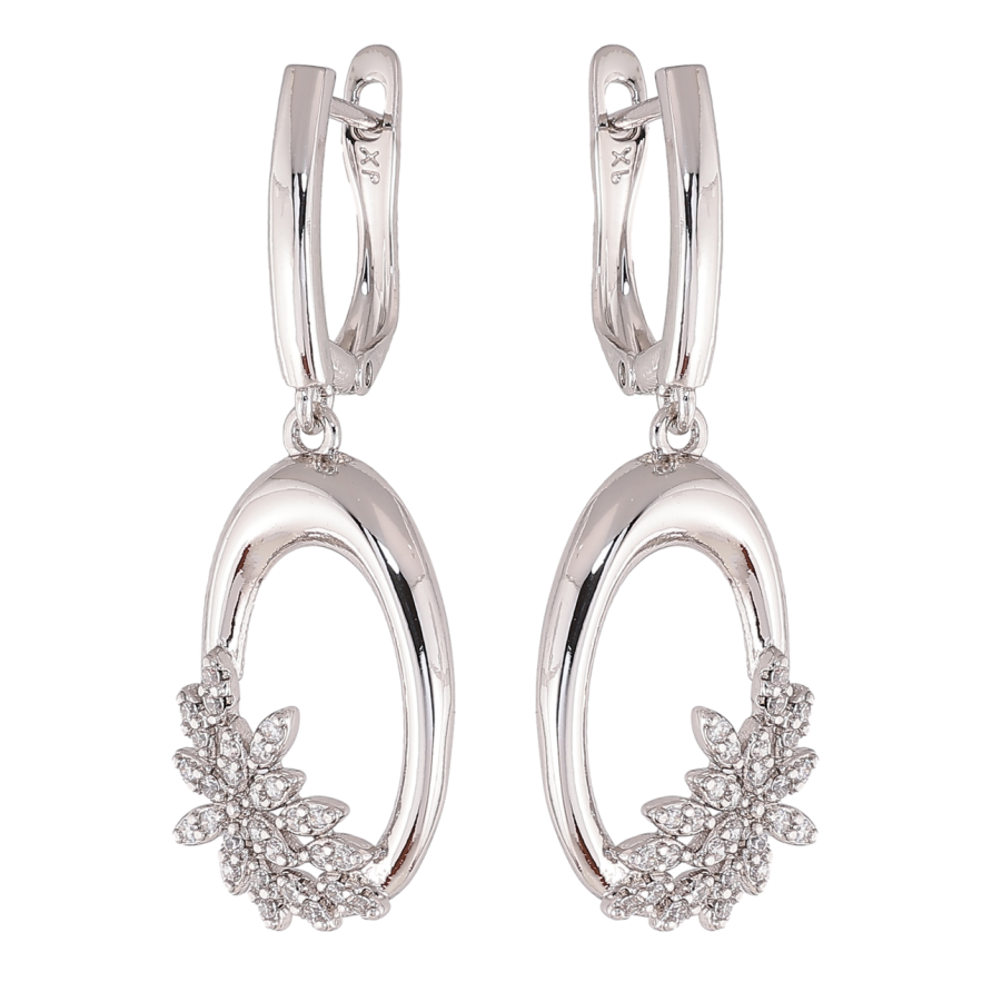 Сережки Xuping колір Родій англійський замок Декоративні підвіски фото №1