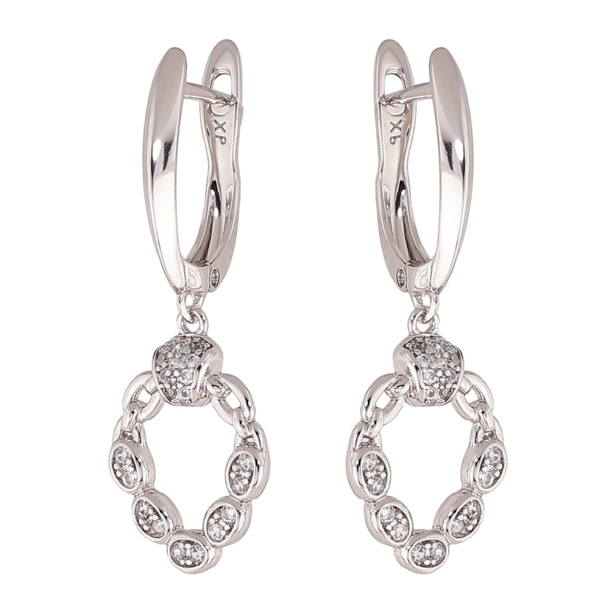 Сережки Xuping колір Родій англійський замок Декоративні підвіски фото №1