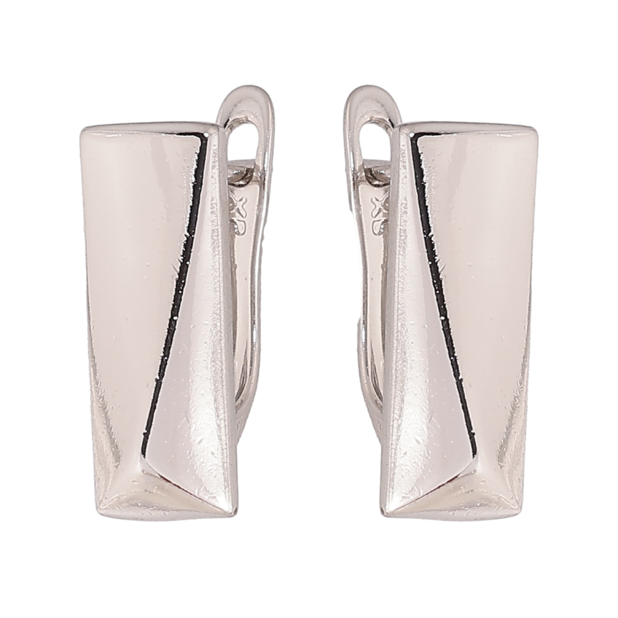 Серьги Xuping цвет Родий английский замок Декоративный узор фото №1