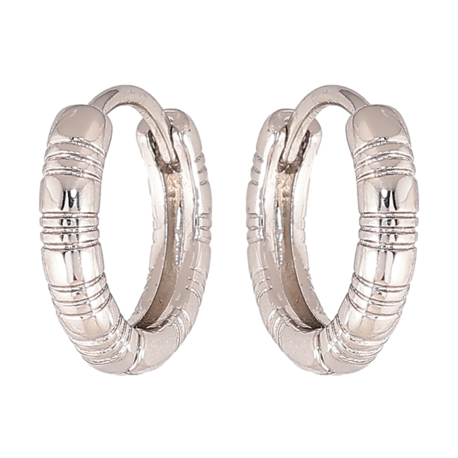 Серьги Xuping цвет Родий колечки Декоративный узор фото №1