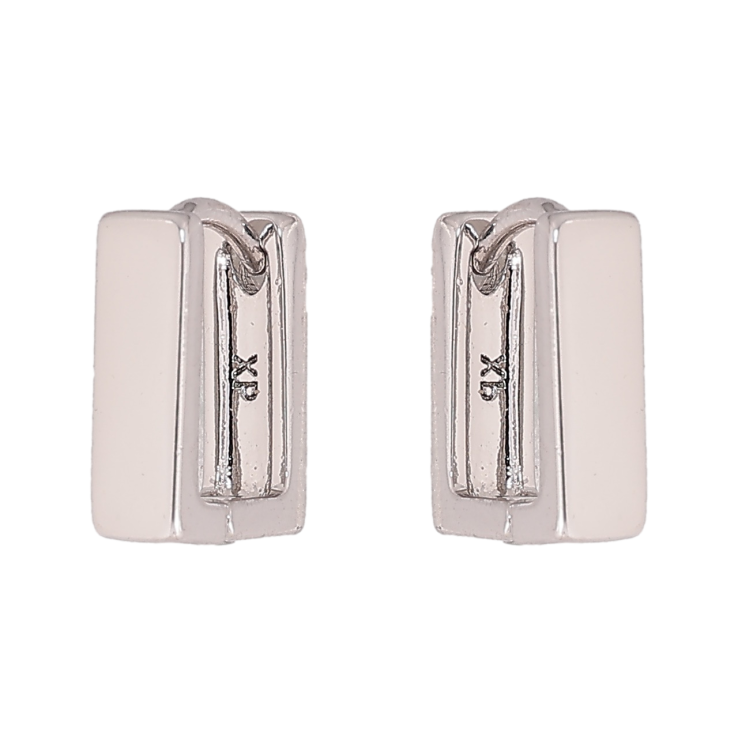 Сережки Xuping колір Родій колечка Прямокутні фото №2