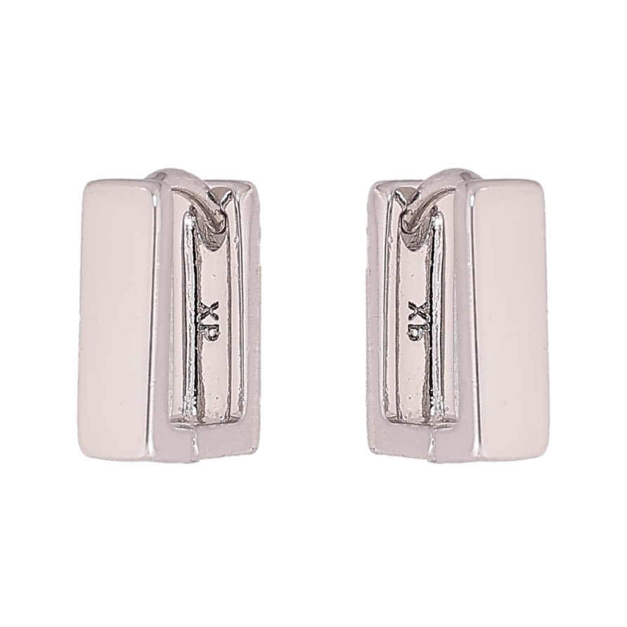 Сережки Xuping колір Родій колечка Прямокутні фото №1