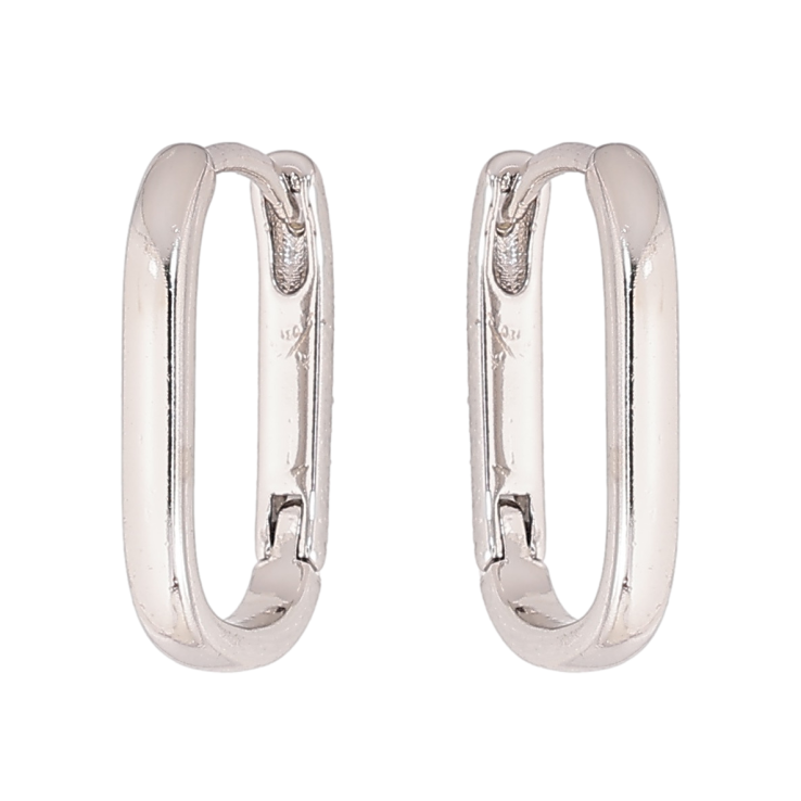 Сережки Xuping колір Родій колечка Овальні фото №12