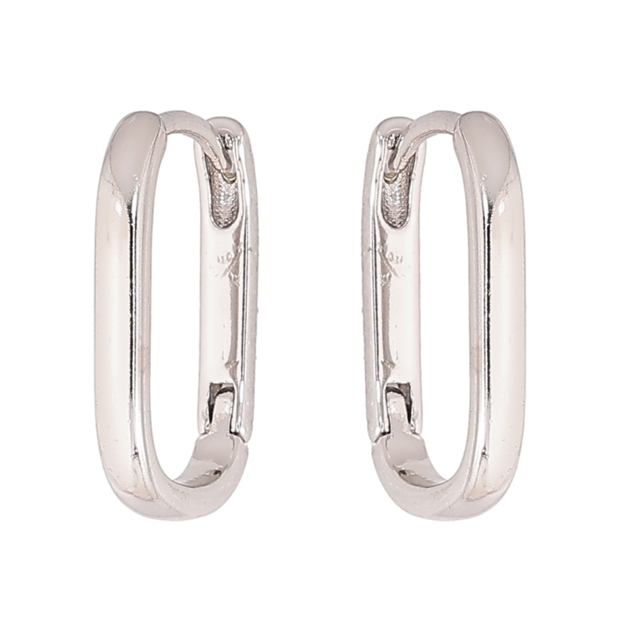 Серьги Xuping цвет Родий колечки Овальные фото №1