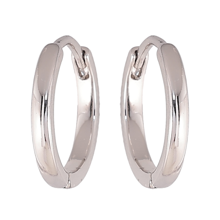 Сережки Xuping колір Родій колечка Класика, шир. 2мм ø 15мм фото №15