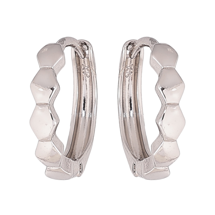 Сережки Xuping колір Родій колечка Декоративний візерунок фото №11