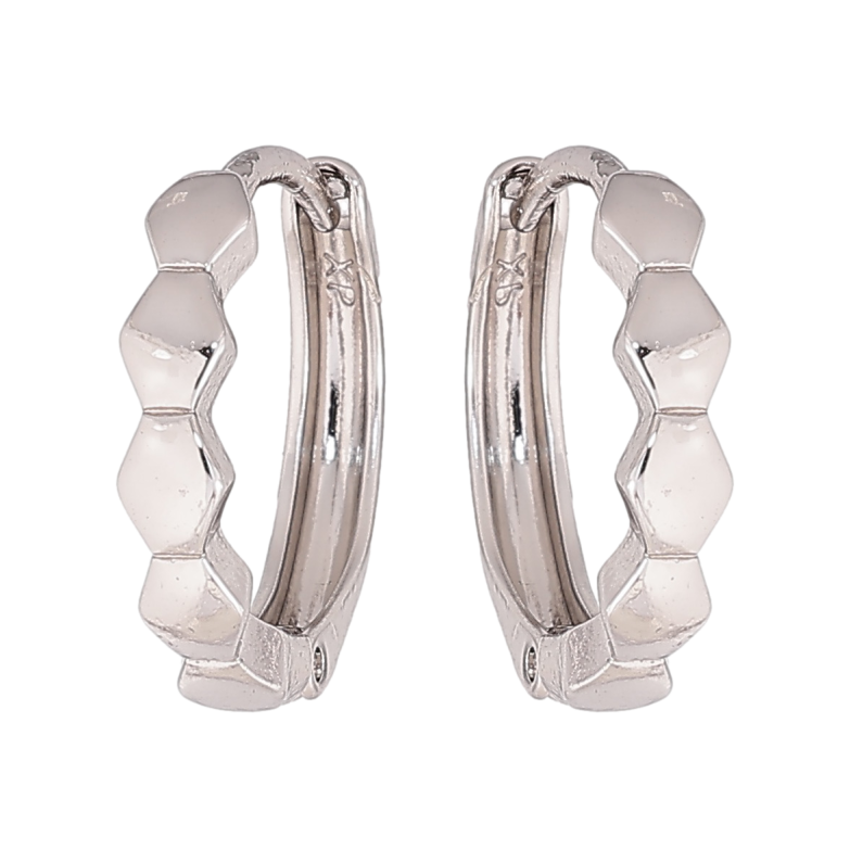 Сережки Xuping колір Родій колечка Декоративний візерунок фото №1