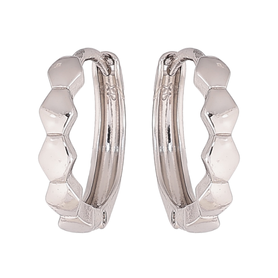 Сережки Xuping колір Родій колечка Декоративний візерунок фото №1