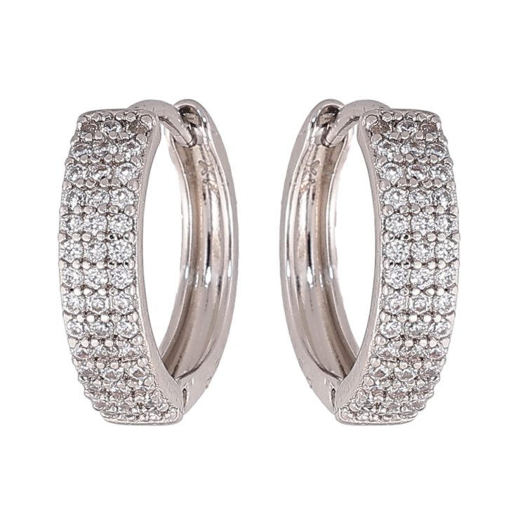 Сережки Xuping колір Родій колечка Інкрустація кристалами фото №23