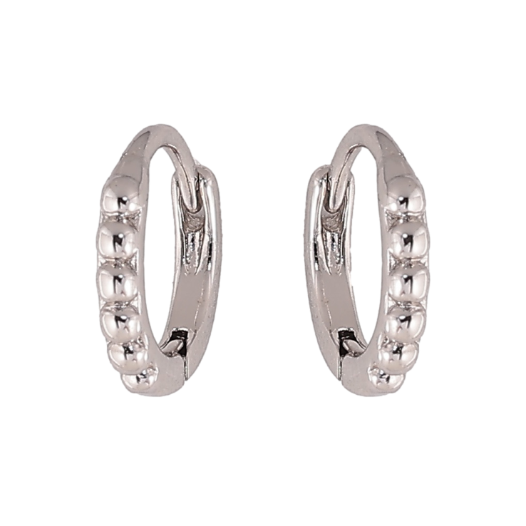 Сережки Xuping колір Родій колечка Декоративний візерунок фото №2