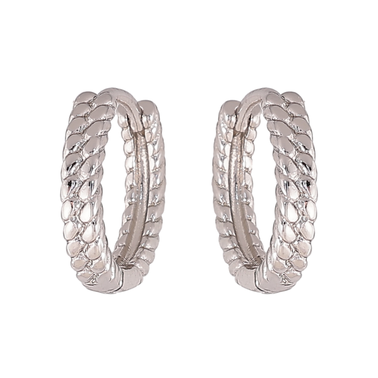 Сережки Xuping колір Родій колечка Декоративний візерунок фото №24