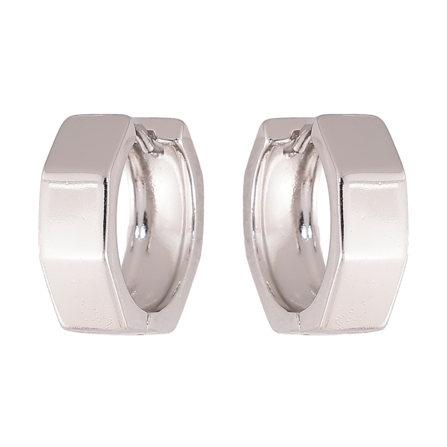 Сережки Xuping колір Родій колечка Декоративний візерунок фото №1