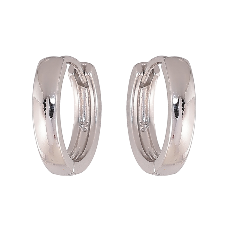 Сережки Xuping колір Родій колечка Класика, шир. 3мм ø 15мм фото №14