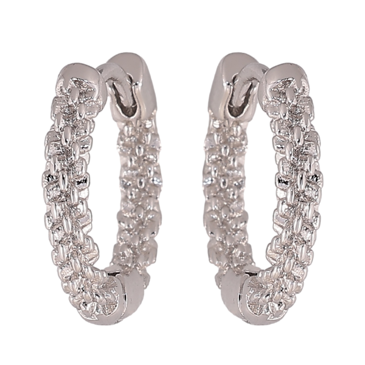 Сережки Xuping колір Родій колечка Декоративний візерунок фото №19