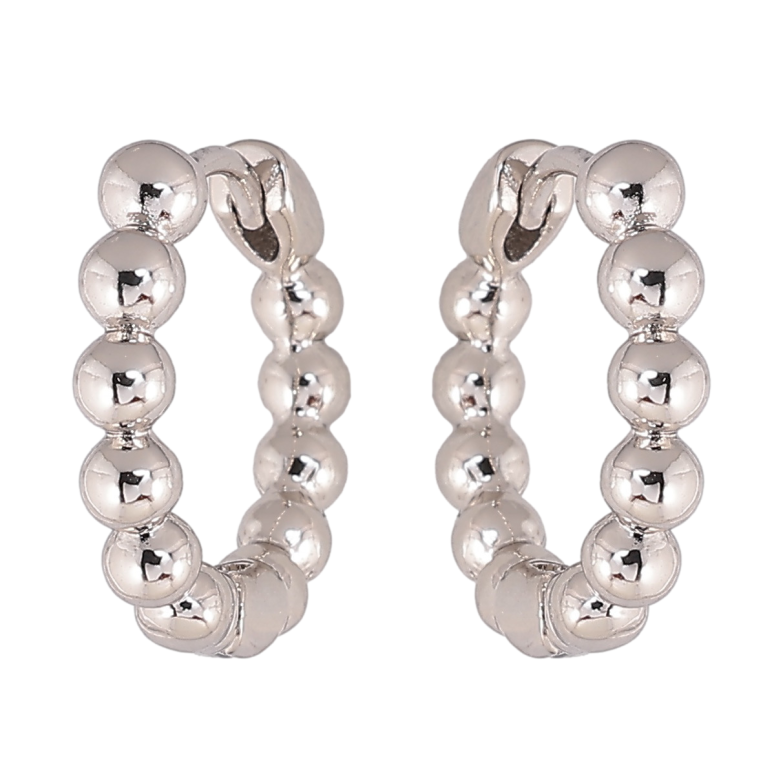 Сережки Xuping колір Родій колечка Декоративний візерунок з кульок фото №1