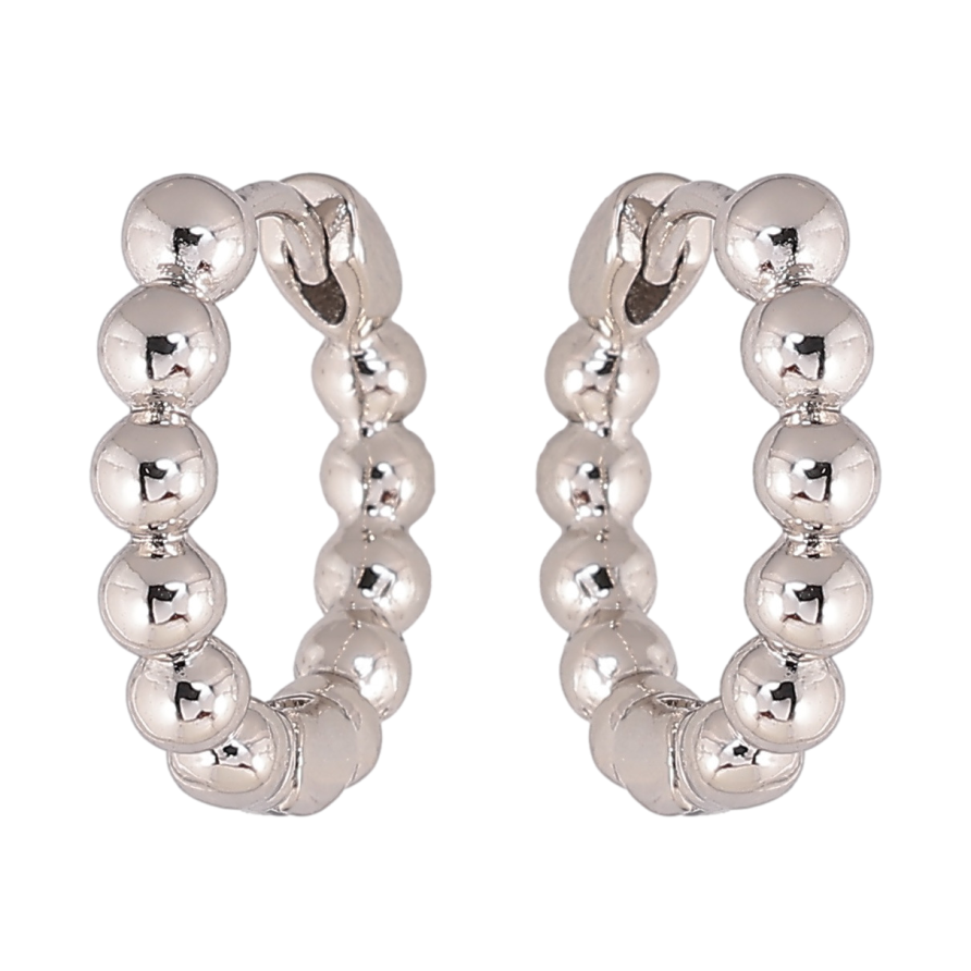 Сережки Xuping колір Родій колечка Декоративний візерунок з кульок фото №1