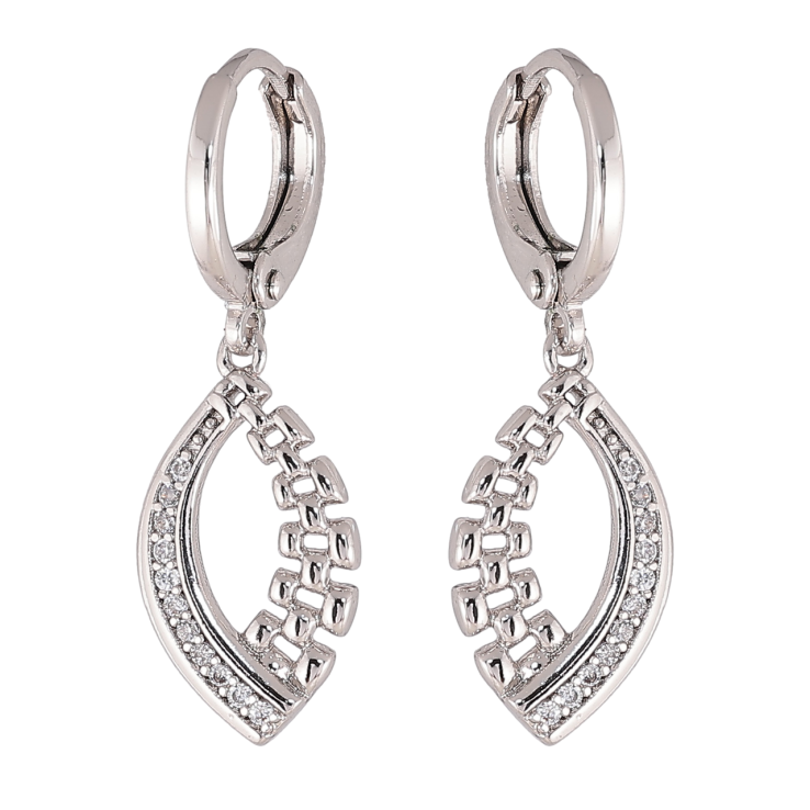 Сережки Xuping колір Родій підвіски на колечках Декоративні підвіски фото №7